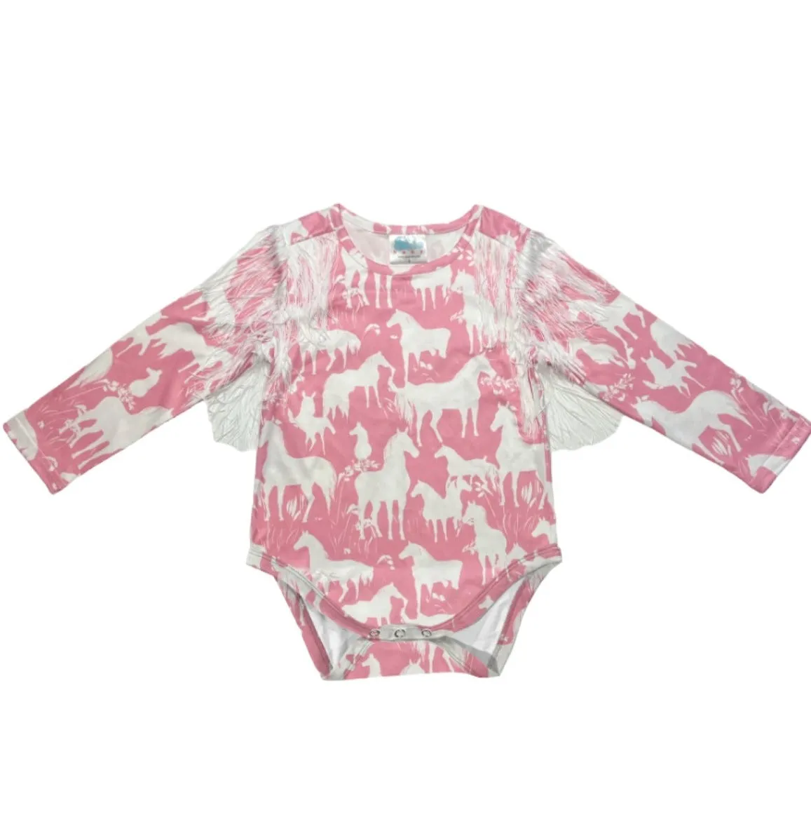 Grazing Horses w/t Fringe Onesie Baby (0-18m)