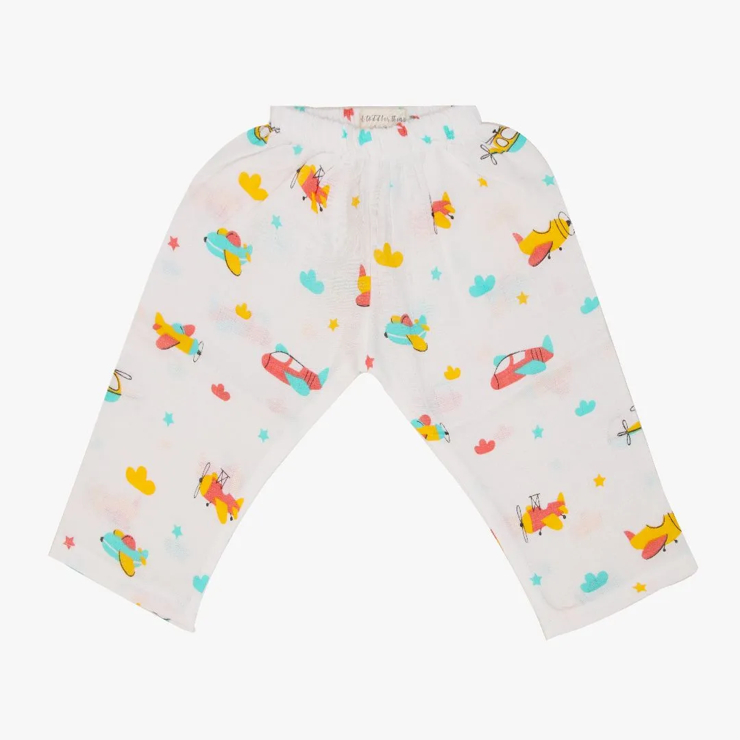 Hippo in the Sky (Pack of 2) - Muslin Sleep Suit for babies and kids (Unisex)