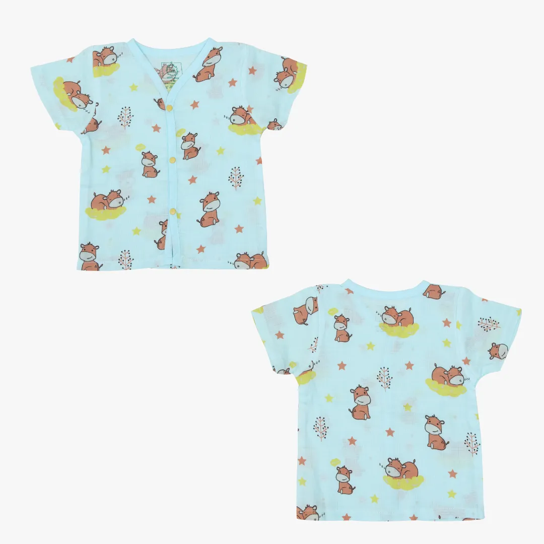 Hippo in the Sky (Pack of 2) - Muslin Sleep Suit for babies and kids (Unisex)
