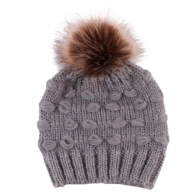 Infant Baby Boy Girl & Mom Winter Knit Warm Soft Beanie Hat