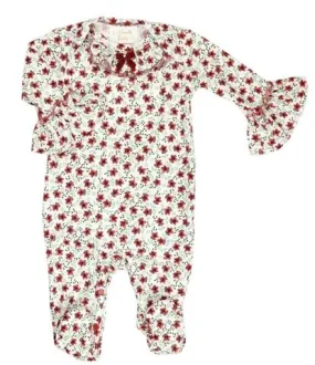 Infant baby Holly Jolly Holiday Footie by Haute Baby AJK01