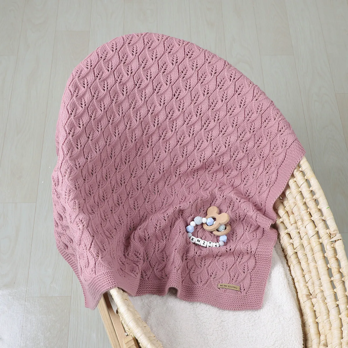 Infant solid color knitted blanket baby windproof cover quilt Baby Clothes Wholesale Distributors
