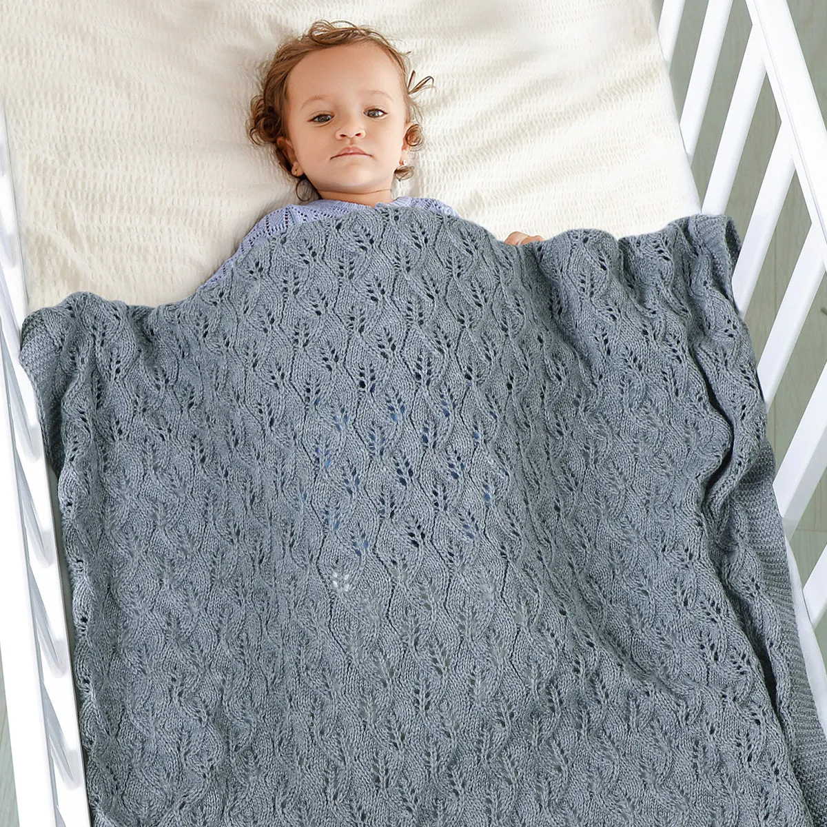 Infant solid color knitted blanket baby windproof cover quilt Baby Clothes Wholesale Distributors