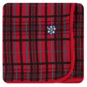 KicKee Pants Holiday Print Swaddling Blanket in Christmas Plaid