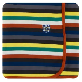 KicKee Pants London Swaddling Blanket in Dark London Stripe