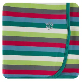 KICKEE PANTS PRINT SWADDLING BLANKET 2020 MULTI STRIPE
