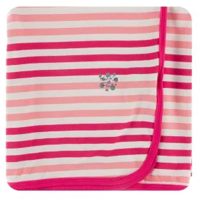 Kickee Pants - Print Swaddling Blanket in Forest Fruit Stripe