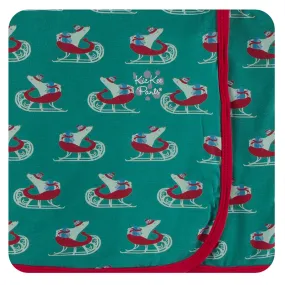KICKEE PANTS PRINT SWADDLING BLANKET IVY SLED