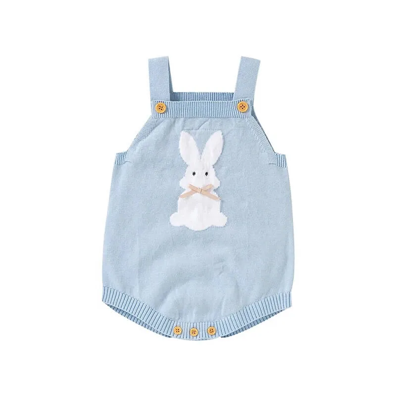 Knitted Bunny Baby Rompers