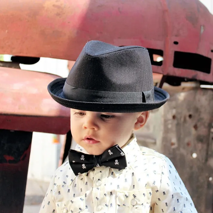 Knuckleheads Black Fedora with Black Band