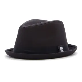 Knuckleheads Black Fedora with Skull Tag