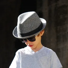 Knuckleheads Grey Herringbone Fedora
