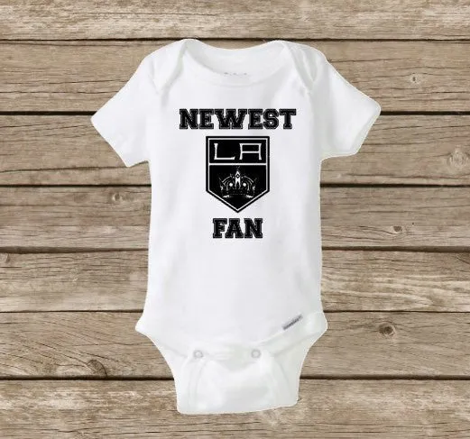 LA Kings Onesie | Newest Kings Fan, Los Angeles Kings, Hockey | LA Kings Shirt, Baby Shower, Hockey Onesie, Baby Onesie