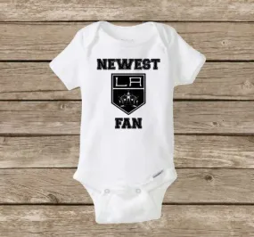 LA Kings Onesie | Newest Kings Fan, Los Angeles Kings, Hockey | LA Kings Shirt, Baby Shower, Hockey Onesie, Baby Onesie