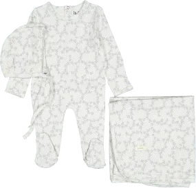 Ladida Blue Vintage Vine Layette Set