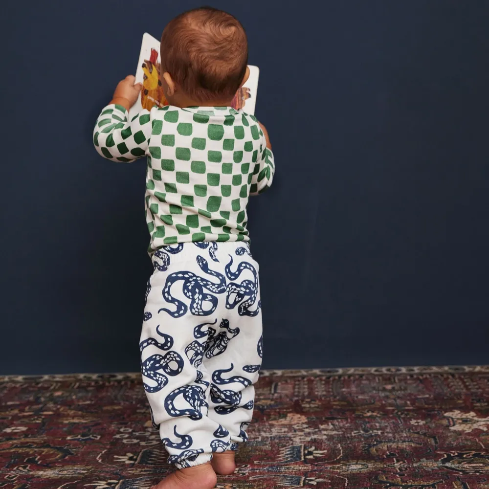 Lewis Babies' Checker Onesie & Pant Set