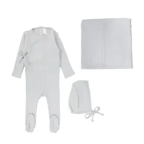 Lilette Blue Fine Pointelle Layette Set