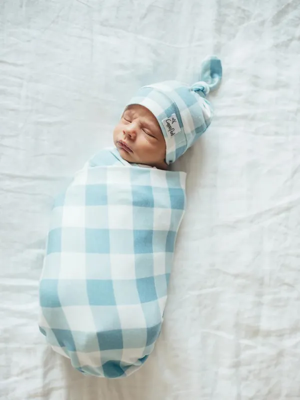 Lincoln Newborn Top Knot Hat by Copper Pearl