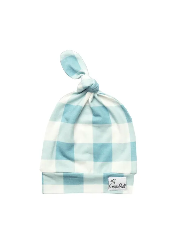 Lincoln Newborn Top Knot Hat by Copper Pearl