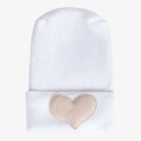 Linen Hospital Hat - Petal Heart