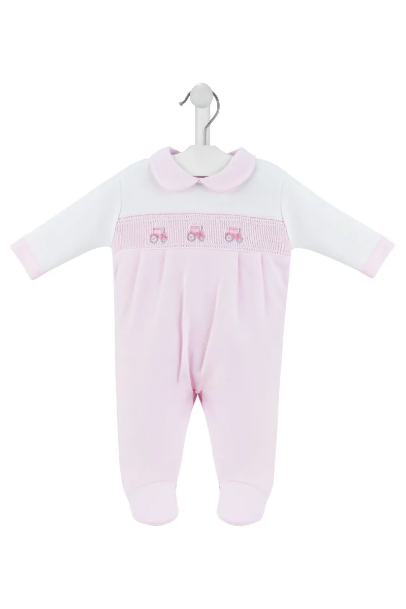 Little Tractor Smock Sleepsuit