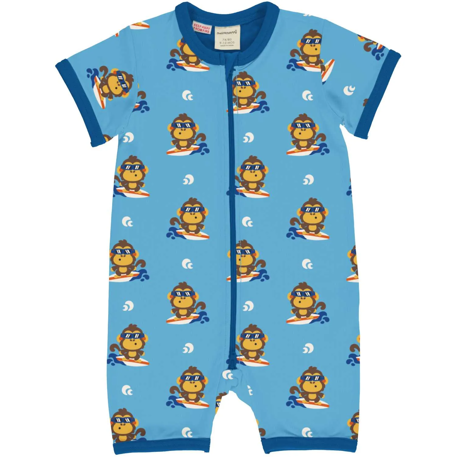 Maxomorra Monkey Short Rompersuit Dxs2408-Sxs2415