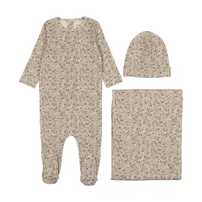 Mema Knit Floral Layette Set
