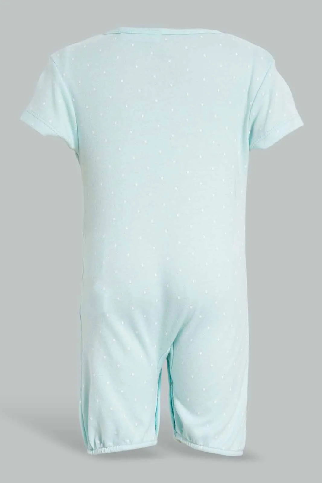 Mint And Pink Cat Sleepsuit Set For Babies (Pack of 2)