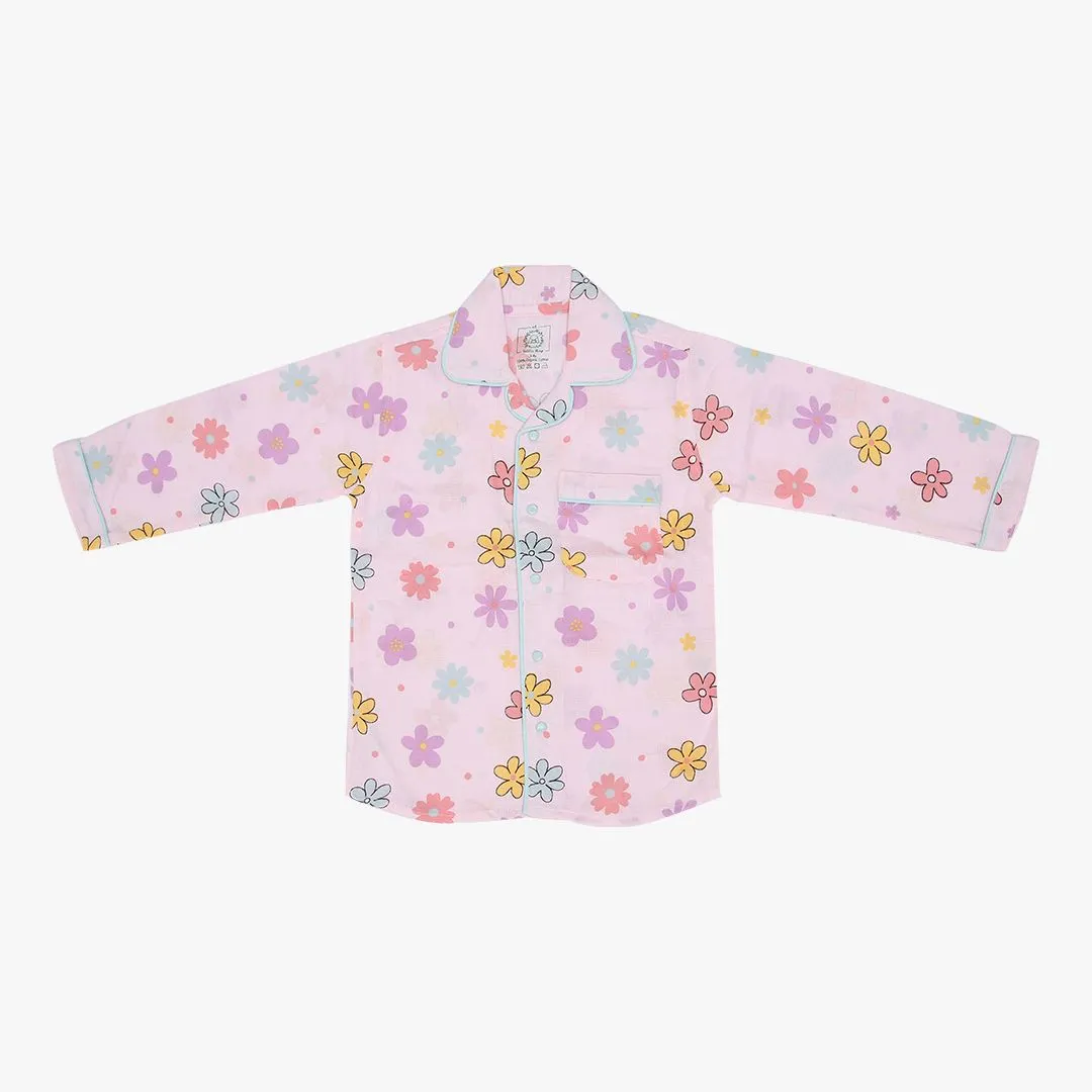 Muslin Full Sleeve Sleep Suit for babies and kids - Unisex
