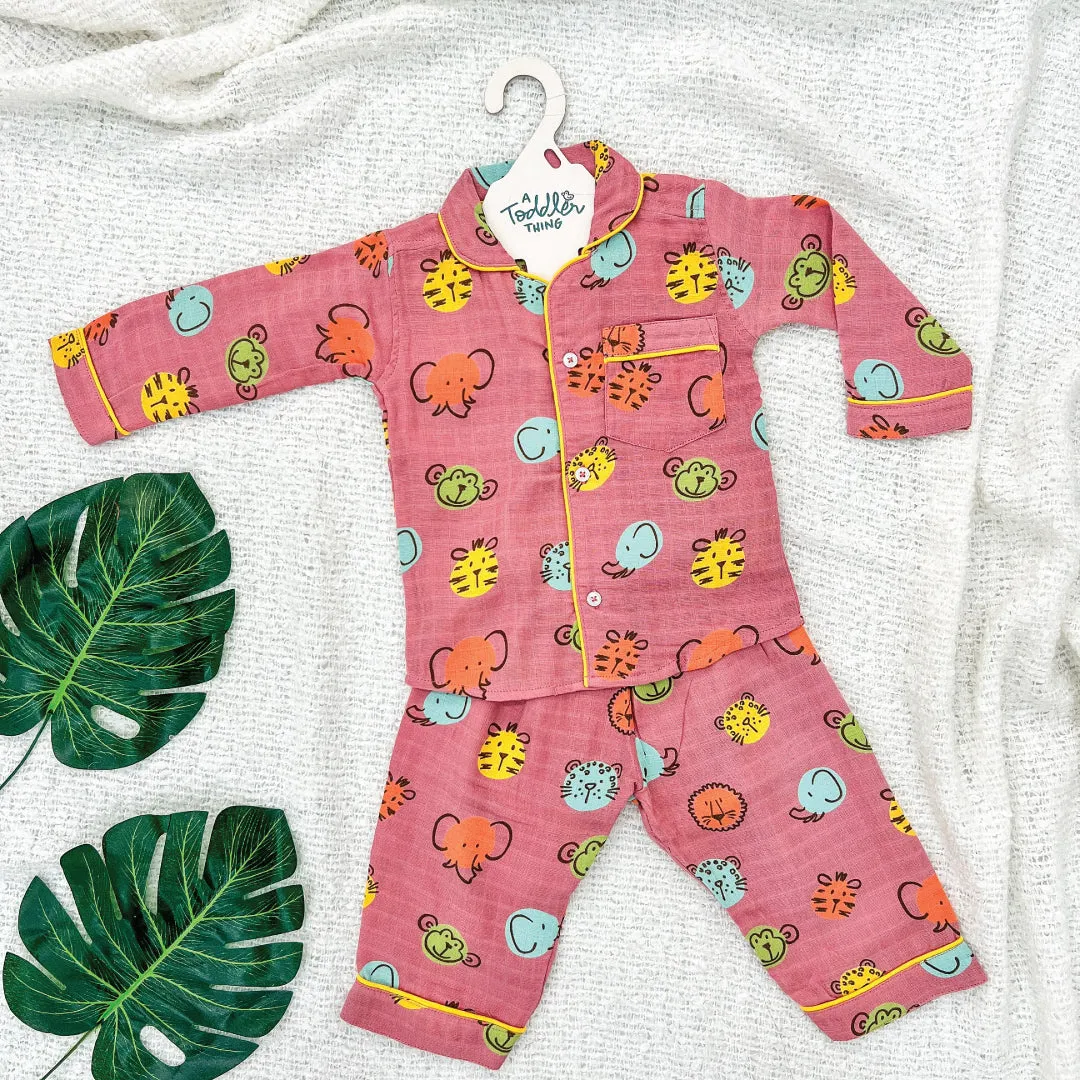 Muslin Full Sleeve Sleep Suit for babies and kids - Unisex