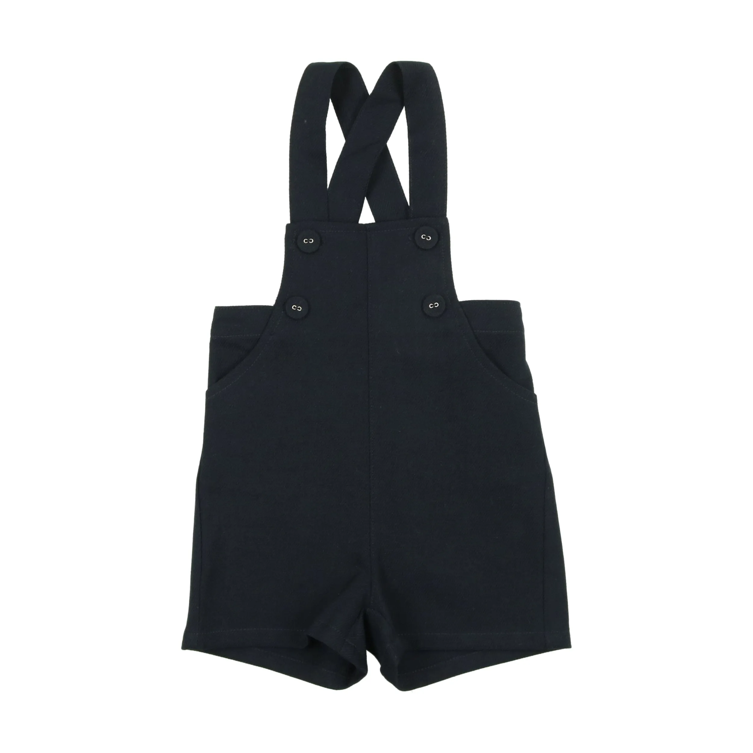 Navy Wool Overalls