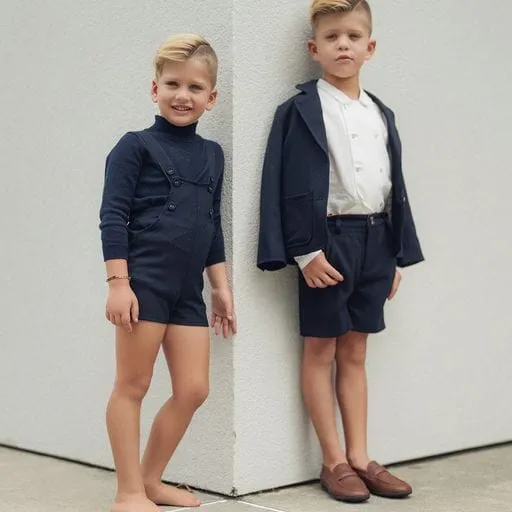 Navy Wool Overalls