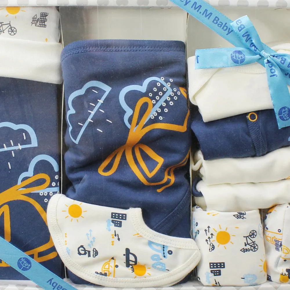 Navyish 10-Piece Baby Layette Set