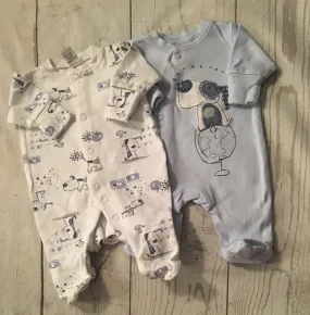 New Baby Sleepsuits x2