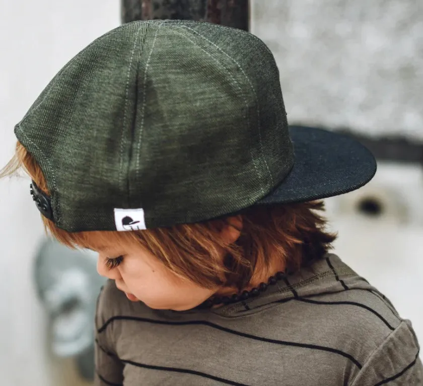 OLIVE DENIM TRUCKER | George Hats