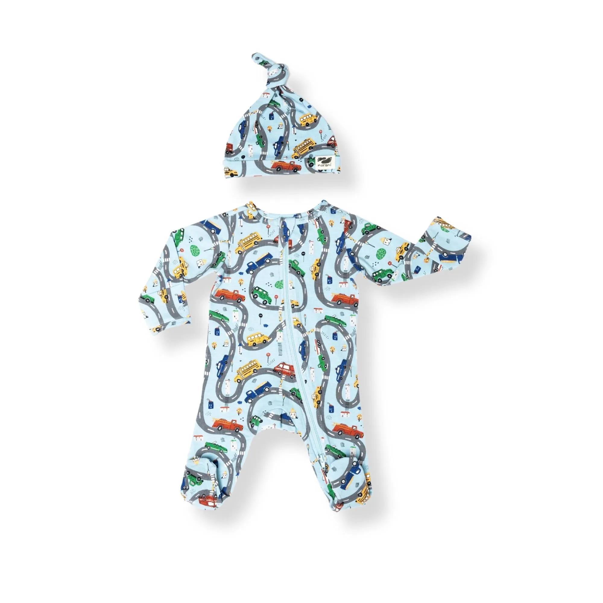 Organic Baby Beanie - Cars