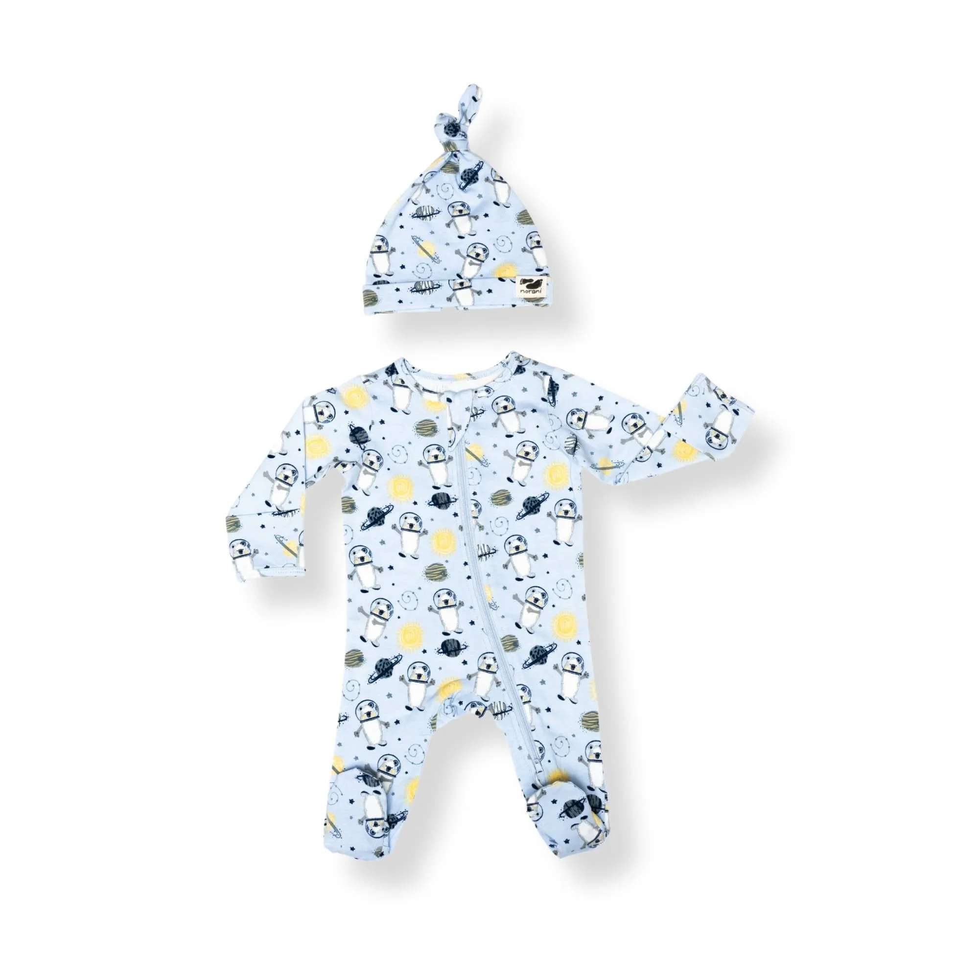Organic Baby Beanie - Space Bears