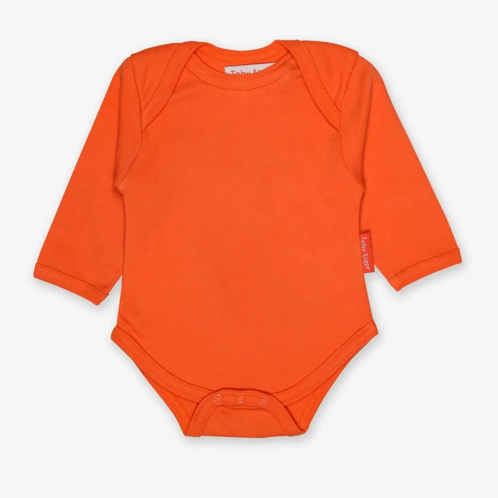 Organic Orange Basic LS Babygrow