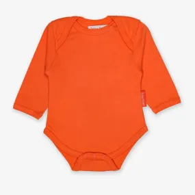 Organic Orange Basic LS Babygrow