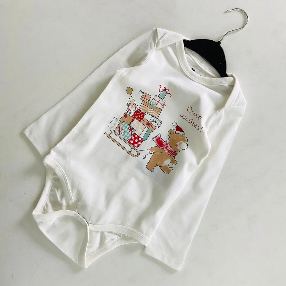 Pack of 4 Toddler Baby Full Sleeve Bodysuit Printed Cotton Romper