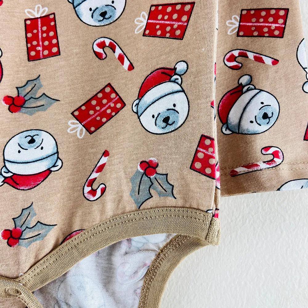 Pack of 4 Toddler Baby Full Sleeve Bodysuit Printed Cotton Romper