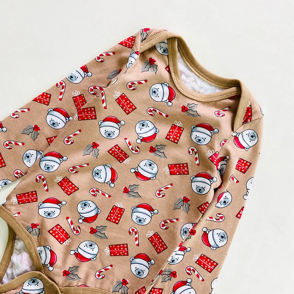 Pack of 4 Toddler Baby Full Sleeve Bodysuit Printed Cotton Romper