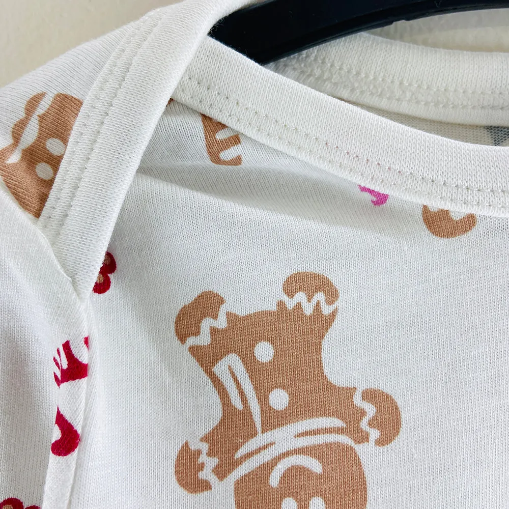 Pack of 4 Toddler Baby Full Sleeve Bodysuit Printed Cotton Romper