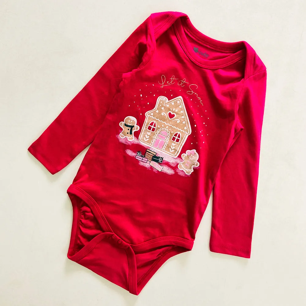 Pack of 4 Toddler Baby Full Sleeve Bodysuit Printed Cotton Romper