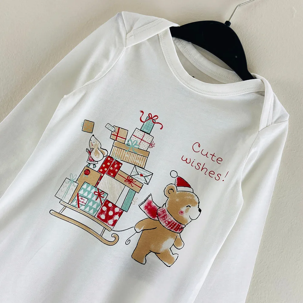 Pack of 4 Toddler Baby Full Sleeve Bodysuit Printed Cotton Romper