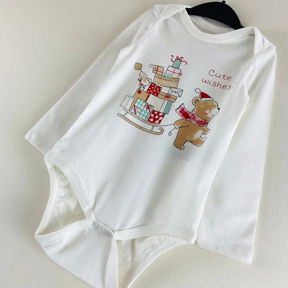 Pack of 4 Toddler Baby Full Sleeve Bodysuit Printed Cotton Romper