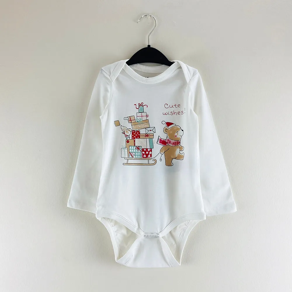 Pack of 4 Toddler Baby Full Sleeve Bodysuit Printed Cotton Romper
