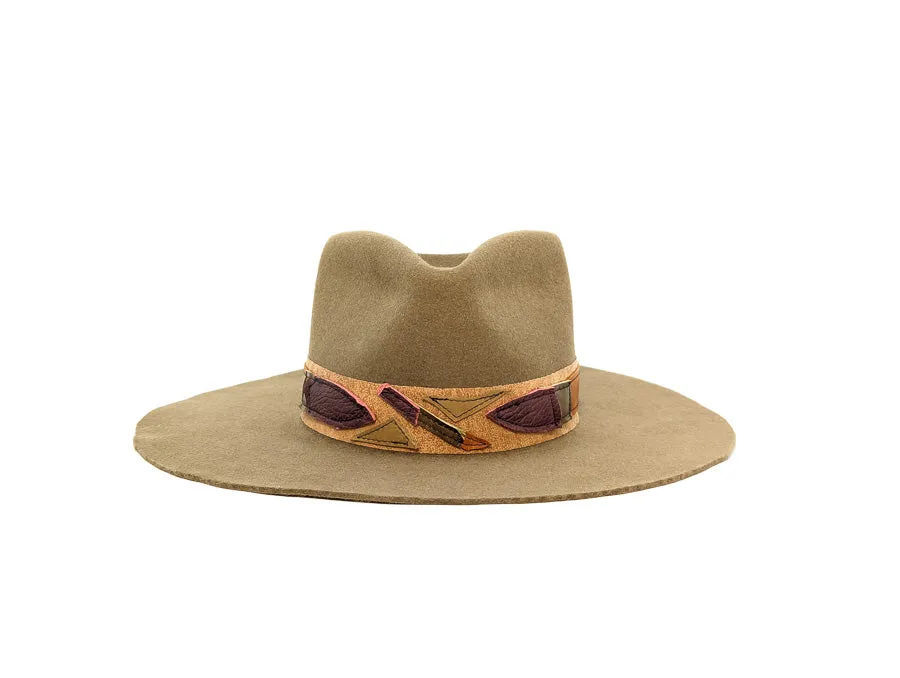 Pecan Pinched Teardrop - Custom Felt Hat