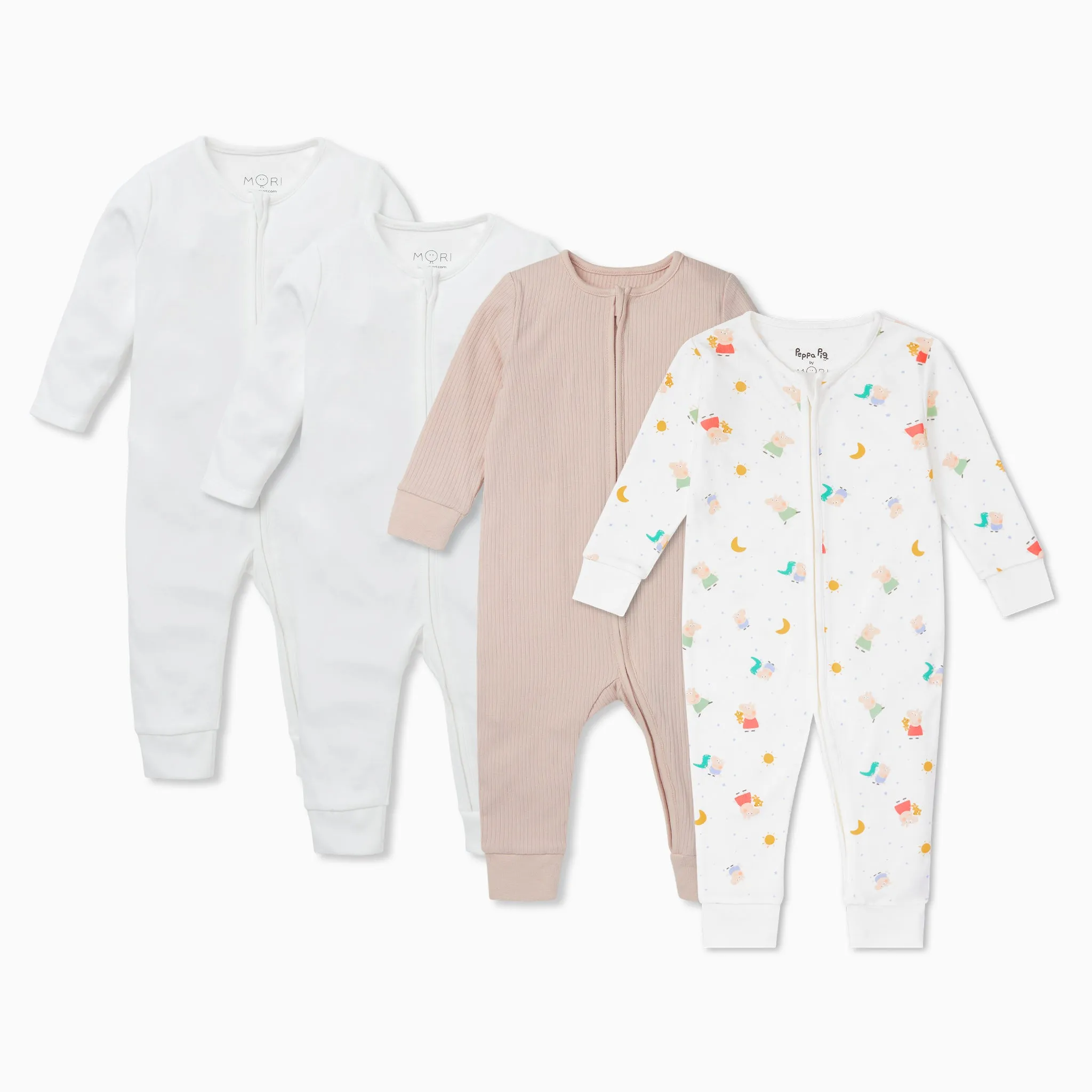 Peppa Pig Zip Sleepsuits 4 Pack