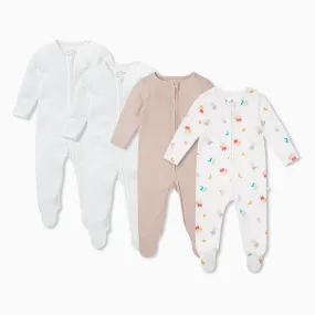 Peppa Pig Zip Sleepsuits 4 Pack